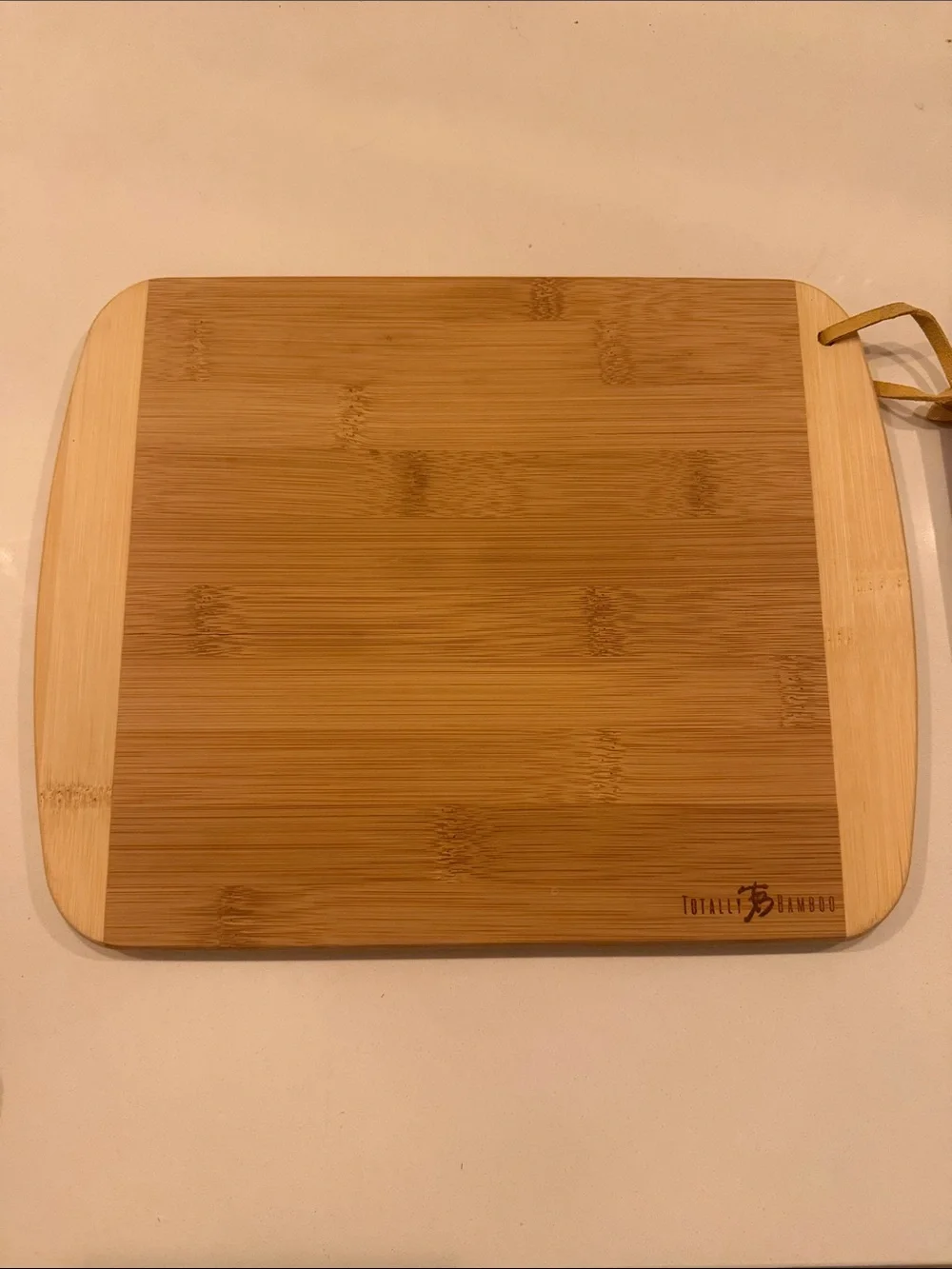 Vintage Bamboo New Jersey Map Cutting Board with Accent Tag